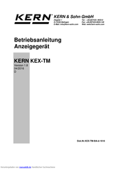 KERN KEX-TM Betriebsanleitung