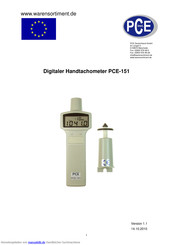 PCE Instruments PCE-151 Bedienungsanleitung