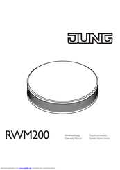 Jung RWM200 Betriebsanleitung