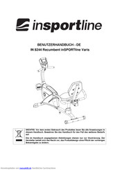 Insportline IN 8244 RecumbentVaris Benutzerhandbuch