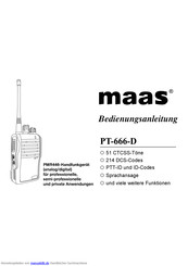 Maas PT-666-D Bedienungsanleitung