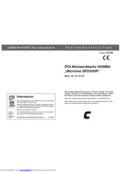 MicroNet SP2500R Bedienungsanleitung