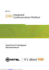 Mitel OpenPhone 27 Benutzerhandbuch
