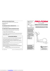 Pro-Form 530E ekg grip pulse Bedienungsanleitung