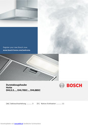 Bosch Hotte DHL5.5 Serie Gebrauchsanleitung