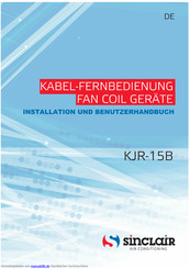 Sinclair kjr-15b Installations- Und Benutzerhandbuch