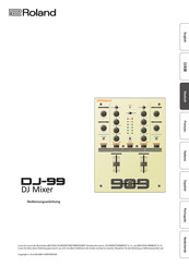 Roland dj-99 Bedienungsanleitung