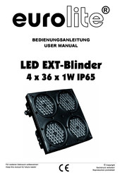 EuroLite LED EXT-Blinder 4 x 36 x 1W IP65 Bedienungsanleitung