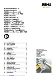 REMS Ax-Press 25 ACC Betriebsanleitung