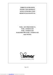 Bimar WF10AL Bedienungsanleitung