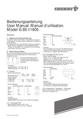 Cherry G80-11900 Bedienungsanleitung