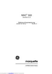 Marquette MAC 500 Gebrauchsanweisung