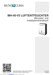 MUND CLIMA MH-40-V5 Benutzer- Und Installationshandbuch