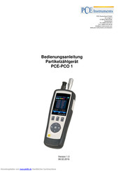 PCE Instruments PCE-PCO 1 Bedienungsanleitung