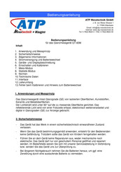 ATP Messtechnik gt-60m Bedienungsanleitung