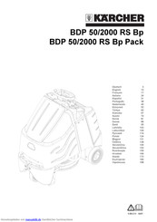 Kärcher BDP 50/2000 RS Bp Pack Bedienungsanleitung
