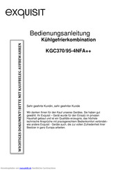 Exquisit KGC370/95-4NFA++ Bedienungsanleitung