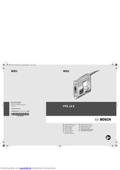 Bosch PTK 14 E Originalbetriebsanleitung