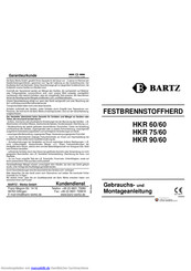 Bartz HKR 75/60 Gebrauchs- Und Montageanleitung
