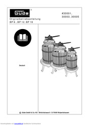 Gude BP 12 Originalbetriebsanleitung