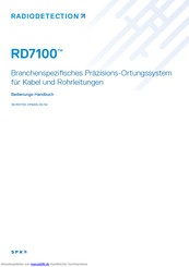 SPX RADIODETECTION RD7000 Bedienunghandbuch