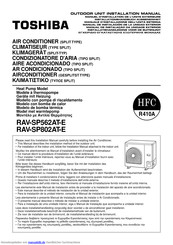 Toshiba HFC R410A RAV-SP802AT-E Installationsanleitung