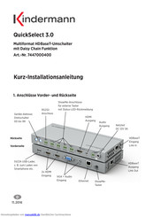 Kindermann QuickSelect 3.0 Kurzinstallationsanleitung
