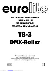 EuroLite TB-3 DMX-Roller Bedienungsanleitung