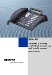 Siemens optiPoint 420 economy plus Bedienungsanleitung