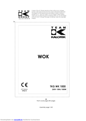 TEAM-KALORIK TKG WK 1000 Gebrauchsanleitung