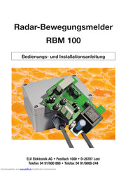 elv RBM 100 Bedienungs- Und Installationsanleitung