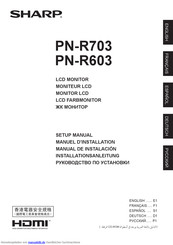 Sharp PN-R703 Installationsanleitung