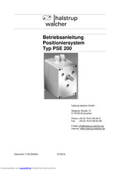 halstrup-walcher PSE 200 Betriebsanleitung