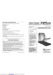 Pro-Form 725 TL Bedienungsanleitung