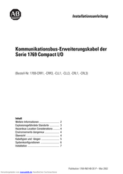 Rockwell Automation 1769-CLL3 Installationsanleitung