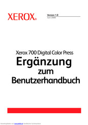 Xerox 700 Digital Color Press Ergänzung Zum Benutzerhandbuch