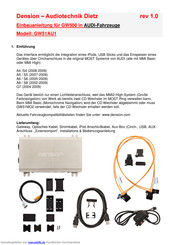 Dension Gateway 500 GW51AU1 Einbauanleitung