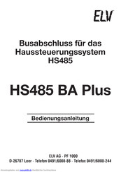 elv HS485 BA Plus Bedienungsanleitung