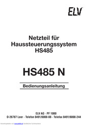 elv HS485 N Bedienungsanleitung