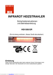 Max Hauri HSI1500/GR Betriebsanleitung