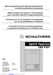 Schulthess Spirit TopLine TWP 6707 Bedienungsanleitung