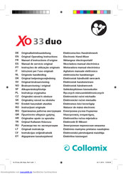 Collomix Xo 33 duo Originalbetriebsanleitung