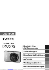 Canon Digital IXUS 75 Benutzerhandbuch