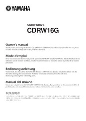 Yamaha CDRW16G Bedienungsanleitung