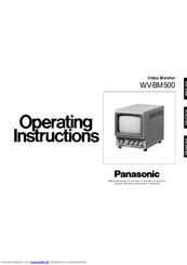 Panasonic WV-BM500 Bedienungsanleitung