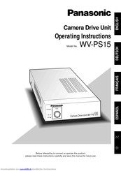 Panasonic WV-PS15 Bedienungsanleitung
