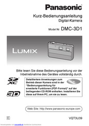 Panasonic lumix DMC-3D1 Kurzbedienungsanleitung