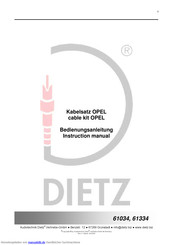 Audiotechnik Dietz 61334 Bedienungsanleitung