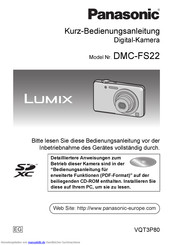 Panasonic lumix DMC-FS22 Kurzbedienungsanleitung