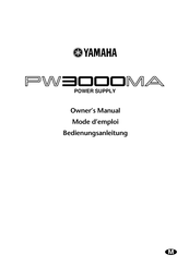 Yamaha PW3000MA Bedienungsanleitung
